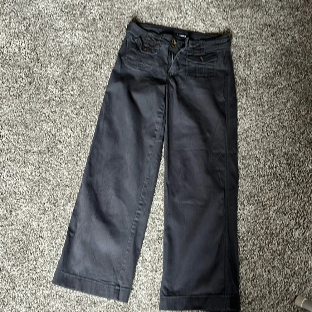 Gray Flamingals Siz 6p trouser Jean wide leg - Picture 2 of 5